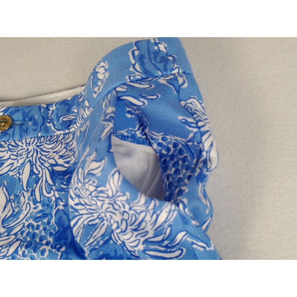 NWT Lilly Pulitzer Buttercup Knit Short Boca Blue Croc & Lock It Scalloped Hem 8 - Picture 8 of 11